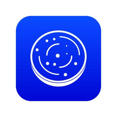 Dilim sosis simgesi dijital mavi