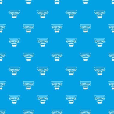 Durak gıda desen vektör kesintisiz mavi