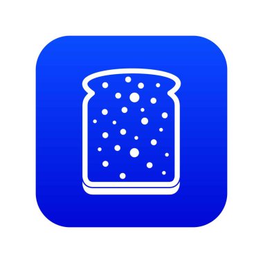 Dilim beyaz ekmek simgesi dijital mavi