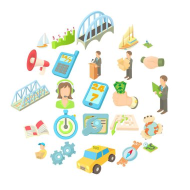 Teslimat Icons set, karikatür tarzı için ödeme