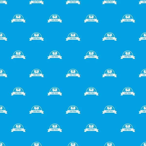 Gıda kamyon desen vektör kesintisiz mavi