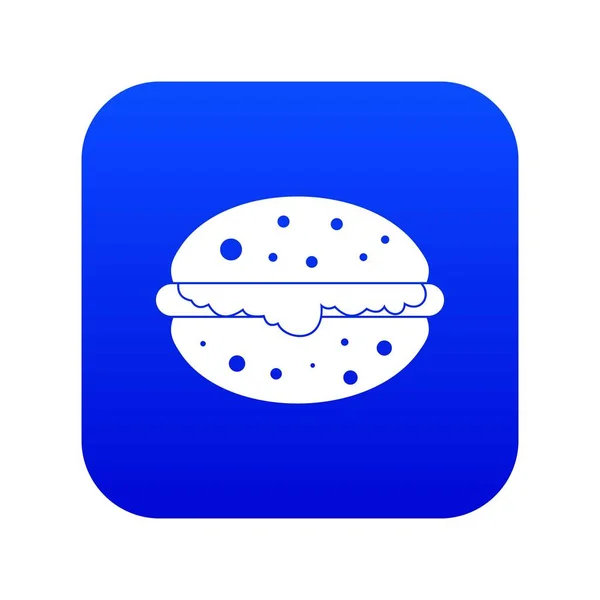 Burger Ikone digital blue — Stockvektor