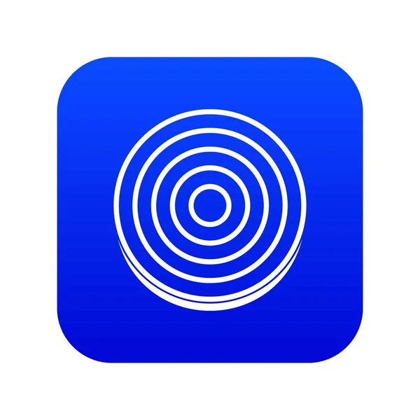 Rebanada de cebolla dulce icono azul digital — Archivo Imágenes Vectoriales