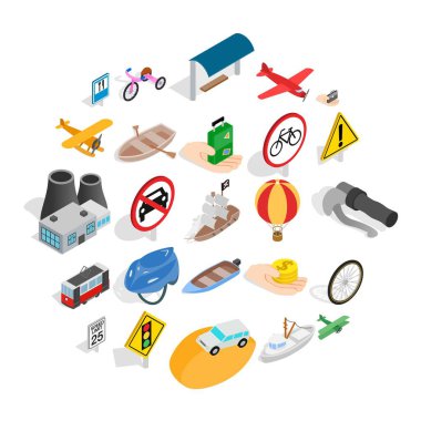 Genel bakış Icons set, izometrik stili