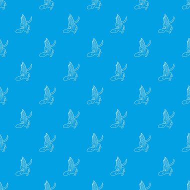 Dinozor kertenkele desen vektör kesintisiz mavi