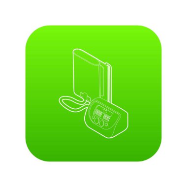 Tonometer yeşil simge vektör
