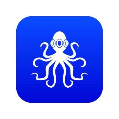 Ahtapot, simge dijital mavi