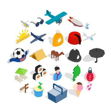 Adam dünya simgeler kümesi izometrik stili