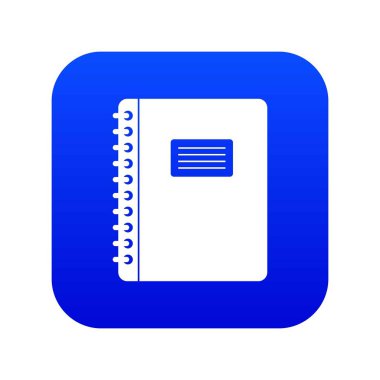 Spiral Not Defteri simgesini dijital mavi