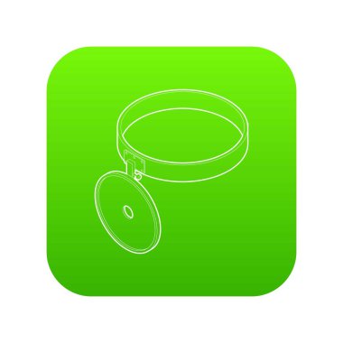 Far reflektör yeşil simge vektör