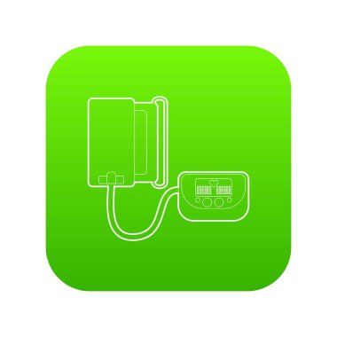 Tonometer yeşil simge vektör