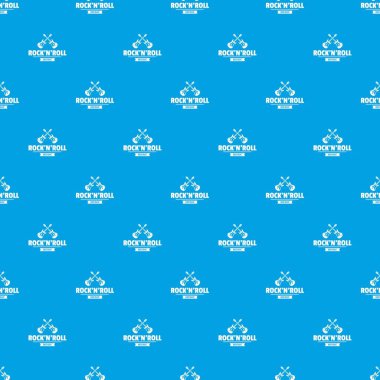 Rock n roll desen vektör kesintisiz mavi