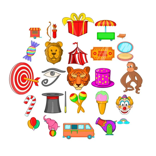 Çocuk Icons set, karikatür tarzı ile tatil