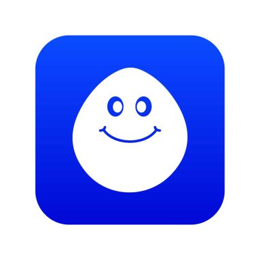 Gülümseyen kireç simgesi dijital mavi