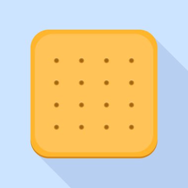Cracker icon, düz stil kare