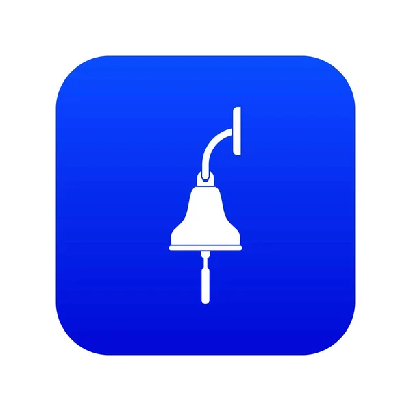 Icono de campana de barco azul digital — Archivo Imágenes Vectoriales