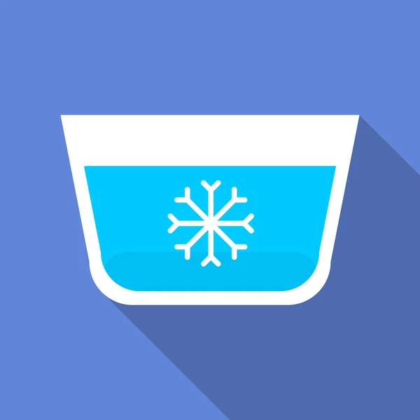 Wash in cold water icon, flat style — Stock Vector