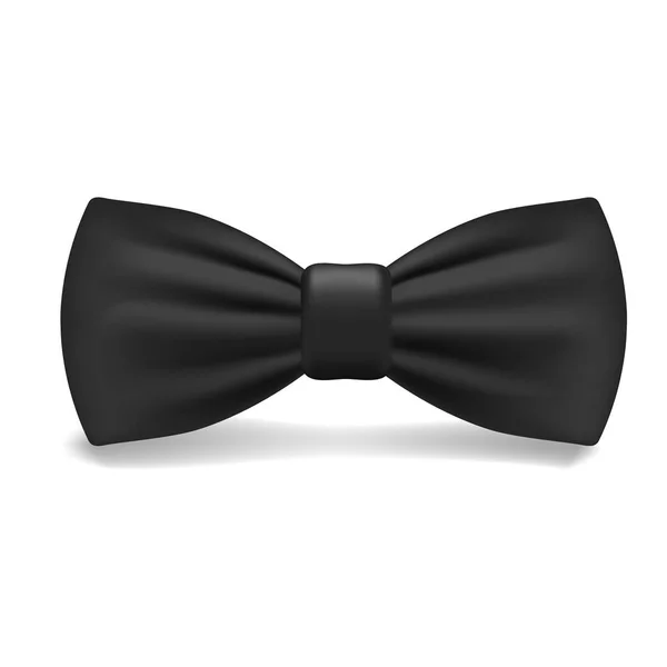 Icono de corbata negra, estilo realista — Archivo Imágenes Vectoriales