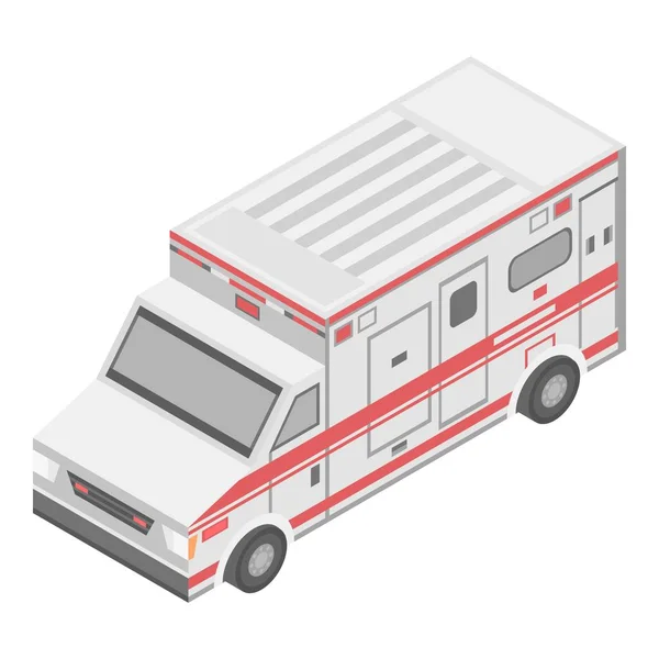 Medical reanimation ambulance icon, isometric style — Stock Vector