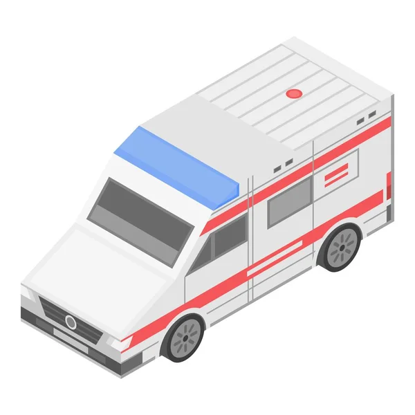 Icono de ambulancia médica, estilo isométrico — Vector de stock