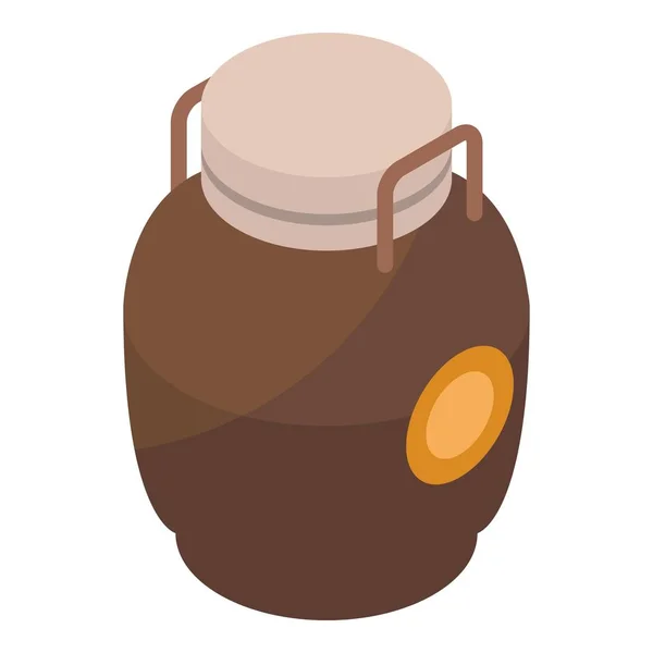 Baker special honey jar icon, isometric style — Stock Vector