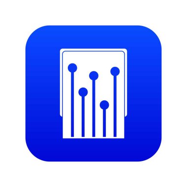 Bilgisayar işlemci simgesi dijital mavi