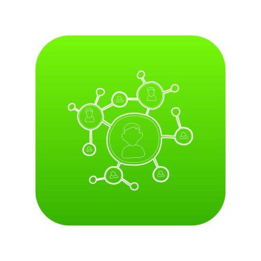 Bağlantı simgesi yeşil vektör