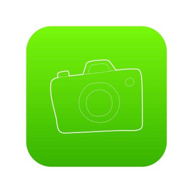 Photocamera yeşil simge vektör