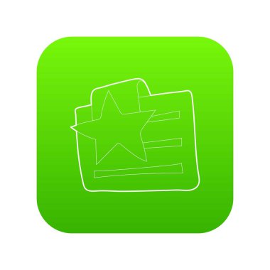 Wishlist yeşil simge vektör