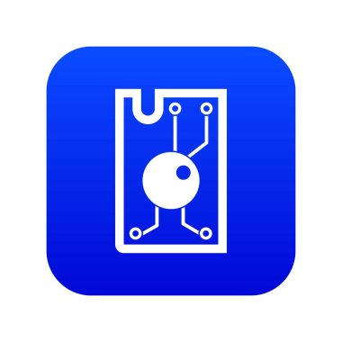 İşlemci çip simgesi dijital mavi