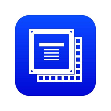 Bilgisayar Cpu işlemci çip simgesi dijital mavi