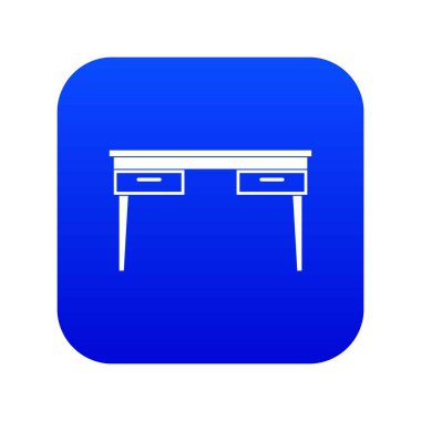 Ahşap masa simgesi dijital mavi