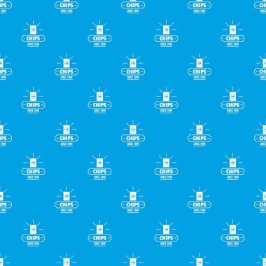 Cips desen vektör kesintisiz mavi