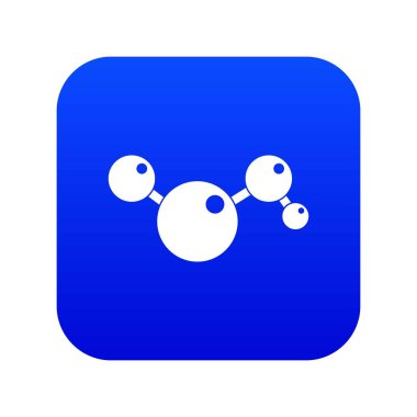 Kimyasal ve fiziksel molekülleri simgesi dijital mavi
