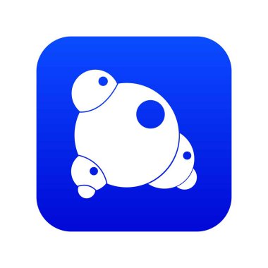 Kimyasal ve fiziksel molekülleri simgesi dijital mavi