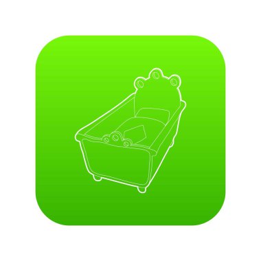 Beşik yeşil simge vektör