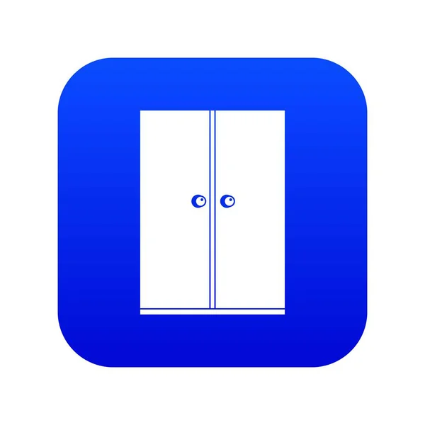 Icono de armario de madera azul digital — Archivo Imágenes Vectoriales