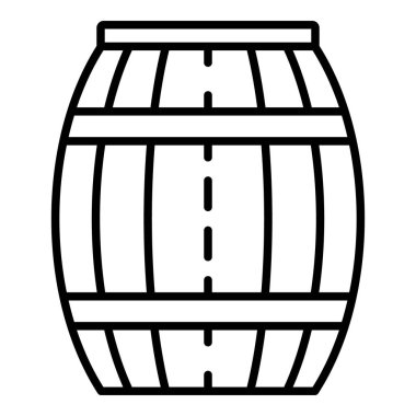 Ahşap tatlım varil simgesi, anahat stili