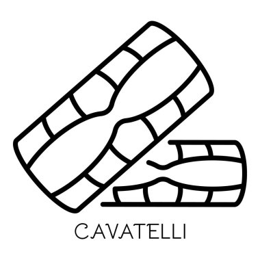 Cavatelli makarna simgesi, anahat stili