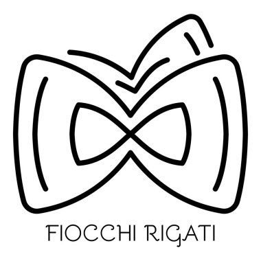 Fiocchi rigati simgesi, anahat stili