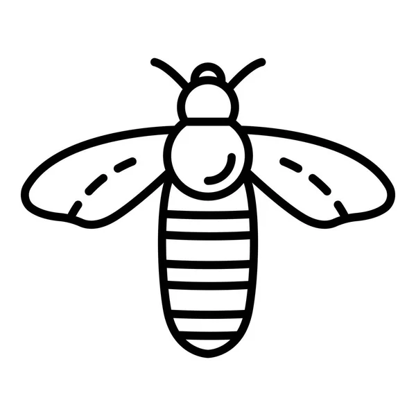 Bee ikona, styl osnovy — Stockový vektor