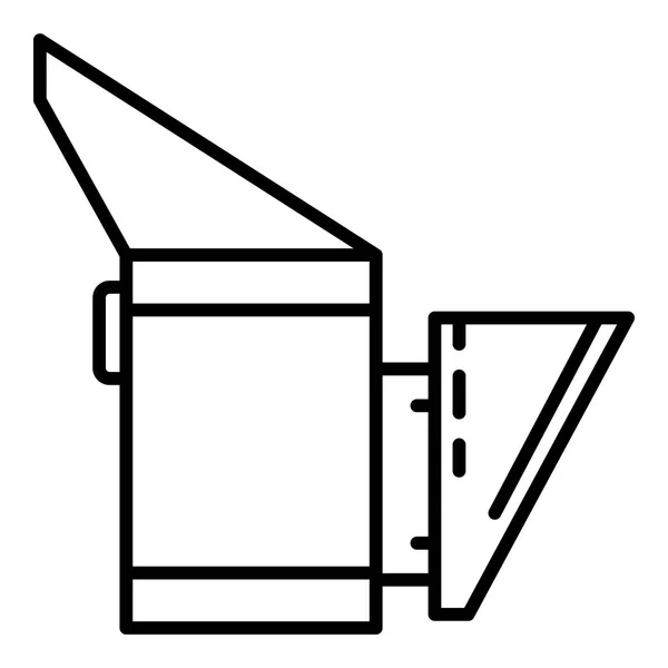 Icône de fumeur d'abeille, style contour — Image vectorielle