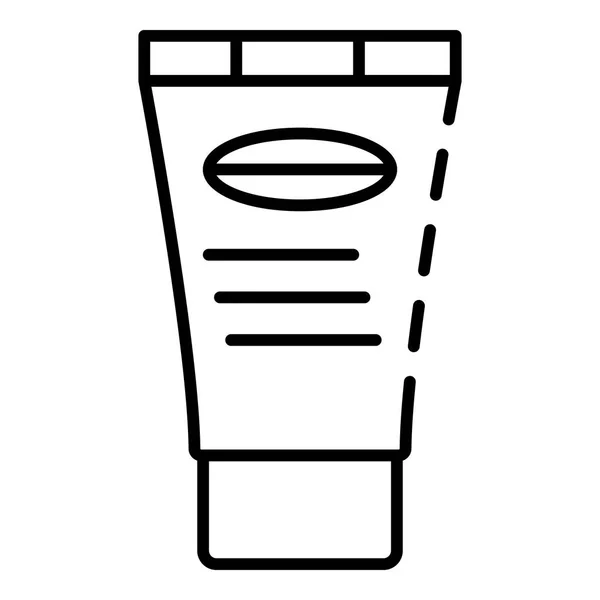 Honing crème tube pictogram, Kaderstijl — Stockvector