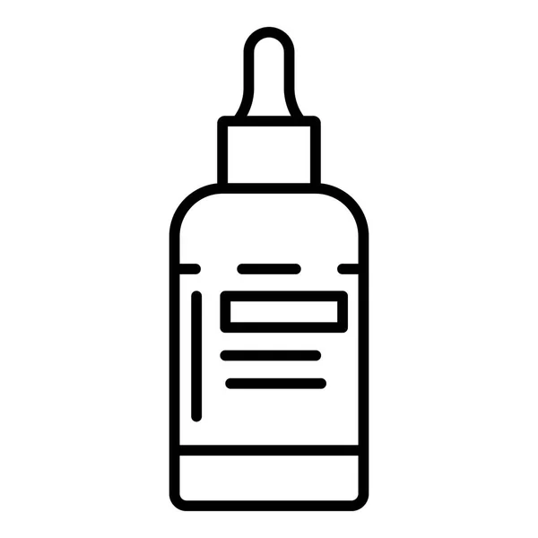 Icône de bouteille compte-gouttes miel, style contour — Image vectorielle