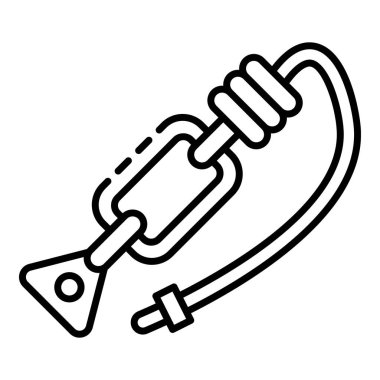 İp carabine simgesi, anahat stili