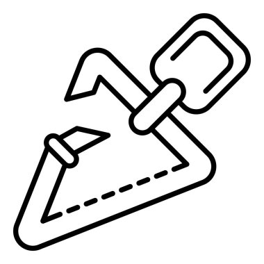 Üçgen carabine simgesi, anahat stili