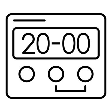 El dijital saat simgesi, anahat stili