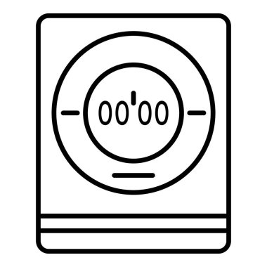 Modern dijital zamanlayıcı simgesi, anahat stili