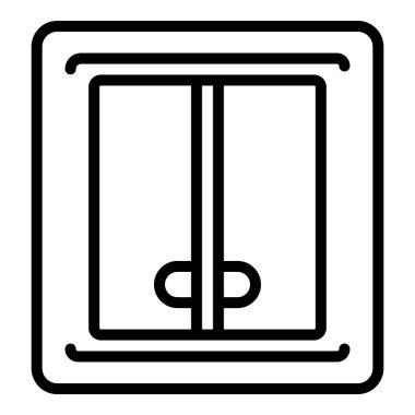 Elektrik ışık kırıcı simgesi, anahat stili