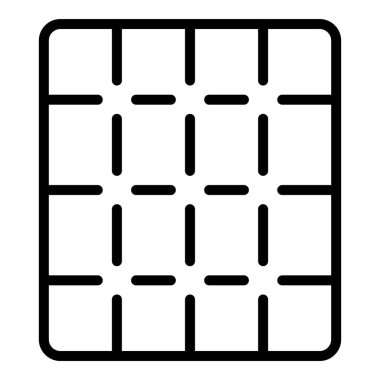 Güneş paneli hücre simgesi, anahat stili